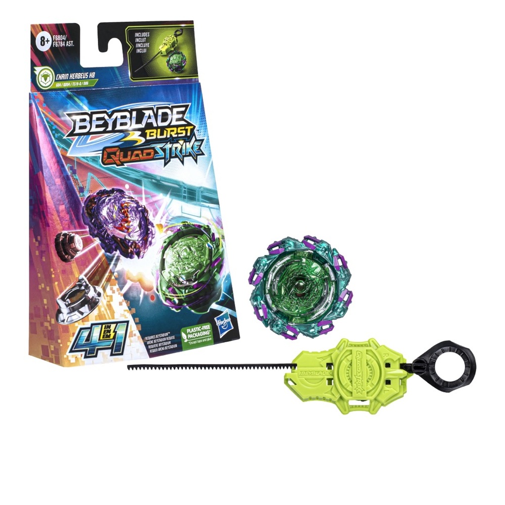 COPY - Beyblade Burst QuadStrike Chain Kerbeus Starter Pack, Battling Game Toy …